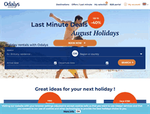 Tablet Screenshot of odalys-vacation-rental.com